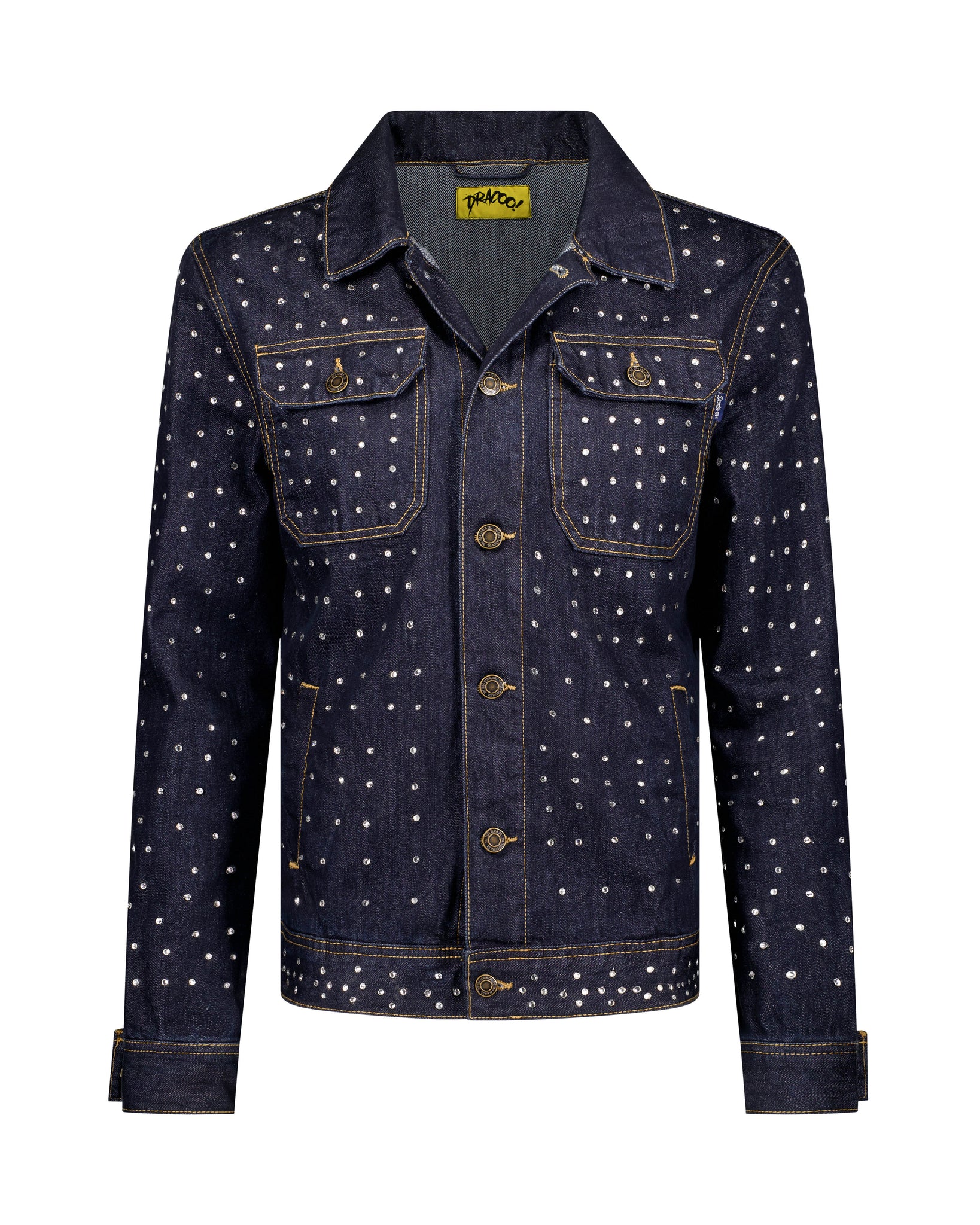 DRACOO DENIM RHINESTONE RODEO JACKET